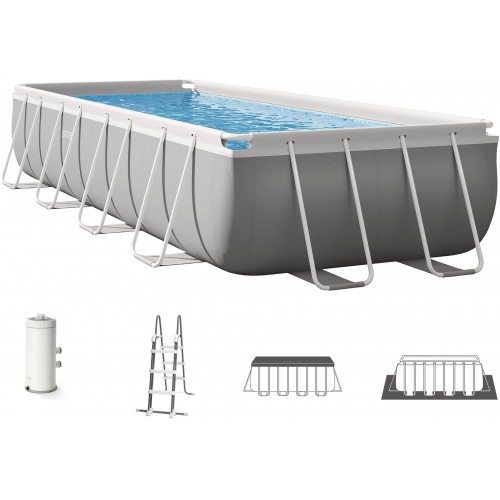 INTEX PRISM FRAME Rechteckpool 488 × 244 × 107 cm mit Filteranlage 220–240V 26792NP