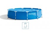 INTEX METAL FRAME Pool 305 × 76 cm mit Filteranlage 12V 28202GN