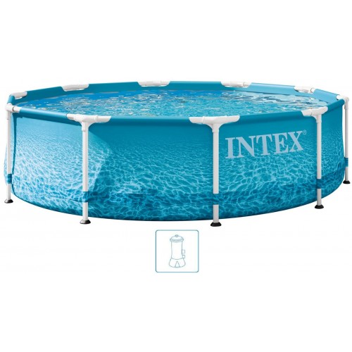 INTEX METAL FRAME BEACHSIDE Pool 305 × 76 cm mit Filteranlage 220–240V 28208NP INTEX METAL FRAME BEACHSIDE Pool 305 × 76 cm mit Filteranlage 220–240V 28208NP