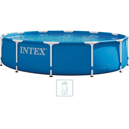 INTEX METAL FRAME Pool 366 x 76 cm mit 220–240-V-Filteranlage 28212NP INTEX METAL FRAME Pool 366 x 76 cm mit 220–240-V-Filteranlage 28212NP