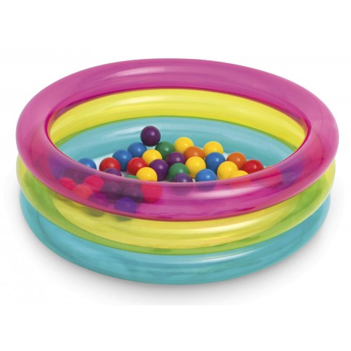 INTEX BABY BALL PIT Aufblasbares Bällebad mit drei Ringen 86 x 25 cm 48674 INTEX BABY BALL PIT Aufblasbares Bällebad mit drei Ringen 86 x 25 cm 48674