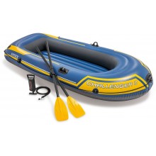 INTEX Schlauch­boot Challenger 2 Set Phthalates Free Inkl. Paddel und Luftpumpe, 68367np