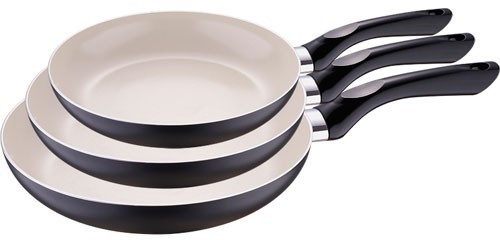 KAISERHOFF Keramik-Bratpfannen-Set 3-teilig KH-2411