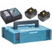 Makita 197624-2 Power Source-Kit 18V 5Ah 197624-2, 2x BL1850B + DC18RC+Makpac