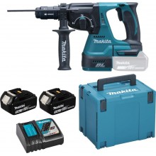 Makita DHR243RTJ Akku-Kombihammer SDS-PLUS LXT 18V/2x 5,0Ah, Makpac