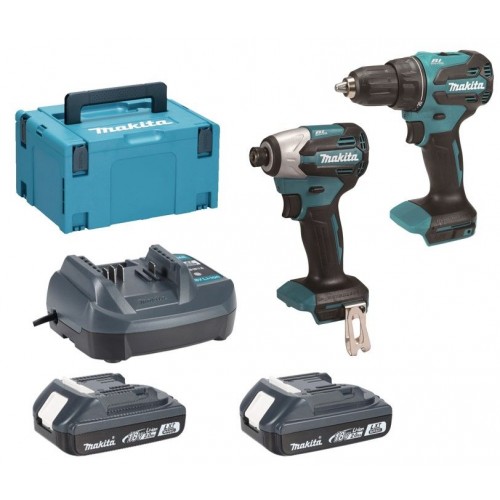 Makita DLX2577V01 Akku-Set DDF490+DTD158 Li-Ion LXT (2×2,0 Ah/18V), Makpac Makita DLX2577V01 Akku-Set DDF490+DTD158 Li-Ion LXT (2×2,0 Ah/18V), Makpac