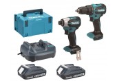 Makita DLX2580V01 Akku-Set DHP490+DTD158 Li-Ion LXT (2×2,0 Ah/18V), Makpac