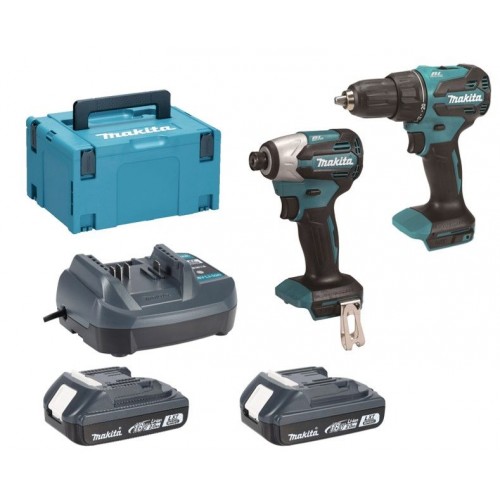 Makita DLX2580V01 Akku-Set DHP490+DTD158 Li-Ion LXT (2×2,0 Ah/18V), Makpac Makita DLX2580V01 Akku-Set DHP490+DTD158 Li-Ion LXT (2×2,0 Ah/18V), Makpac