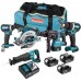 Makita DLX5032T Akku-Set 18V DDF484, DTD153, DHS680, DJR187, DHR242, DC18RC, 3 x BL1850B