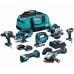 Makita DLX7019TX1 Akku Multitool-Set DDF486+DGA504+DHS660+DJV182+DKP181+DTD153+DTM52