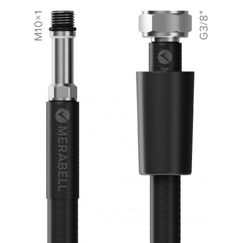 MERABELL Aqua Profi BLACK Schlauch für Wasserarmaturen,50cm G3/8" × M10×1 M0082