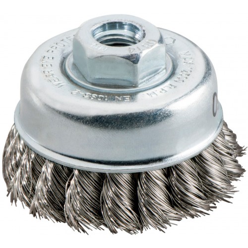 Metabo Topfbürste 65x0,35 mm/ M 14, Edelstahldraht, gezopt, rostfrei 623801000 Metabo Topfbürste 65x0,35 mm/ M 14, Edelstahldraht, gezopt, rostfrei 623801000