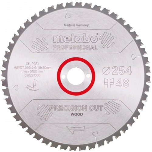 Metabo Sägeblatt "precision cut wood - professional", 254x30, Z60 WZ 5° neg. 628222000 Metabo Sägeblatt "precision cut wood - professional", 254x30, Z60 WZ 5° neg. 628222000