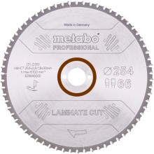 Metabo Sägeblatt "laminate cut - professional", 254x30 Z66 FZ/TZ 0° 628446000