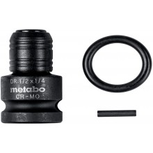 Metabo Schlagadapter 1/2" auf 1/4" E6,3, 3-teilig, inkl. Sicherungsring- und Stift 6288370