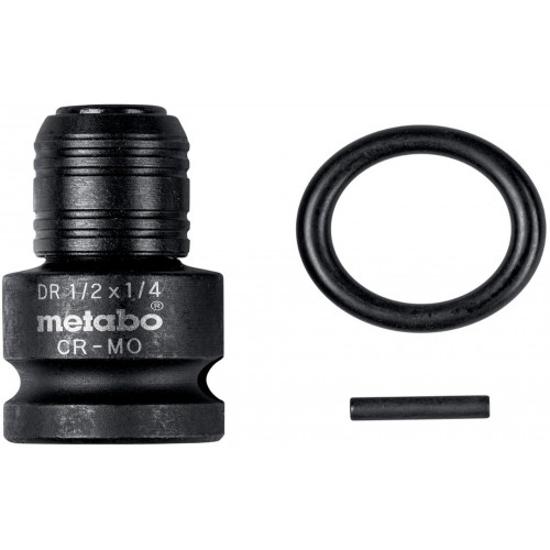 Metabo Schlagadapter 1/2" auf 1/4" E6,3, 3-teilig, inkl. Sicherungsring- und Stift 6288370