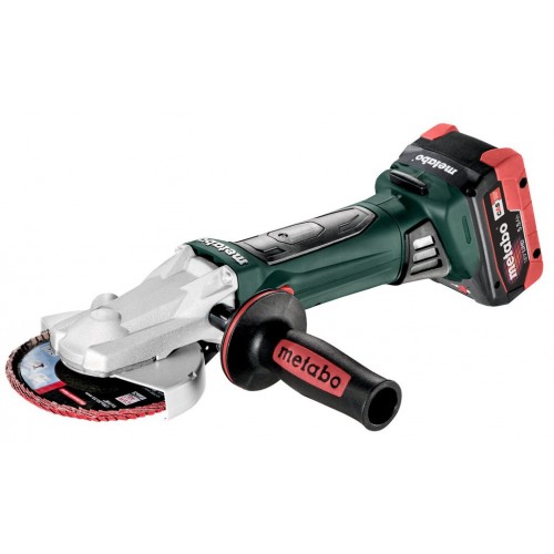 Metabo 601306660 WF 18 LTX 125 Quick Akku-flachkopf-winkelschleifer, 18V 2X5.5 Ah, MetaBOX