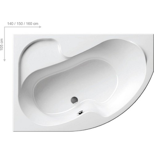 RAVAK ROSA I Badewanne 150 x 105 L snowwhite CK01000000