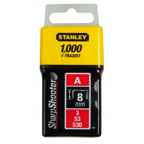 Stanley 1-TRA208T Klammern Typ A 5/53/530, 12mm, 1000 Stück