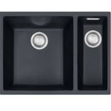 B-WARE Franke Sirius SID 160/2, 560x440 mm, Küchenspüle, schwarz 125.0363.804 BESCHÄDIGT