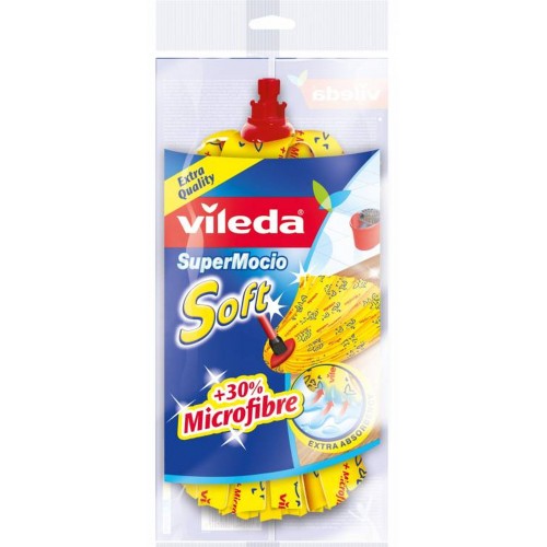 VILEDA SuperMocio Soft Wischmop Ersatz mit 30% Microfaser 155780 VILEDA SuperMocio Soft Wischmop Ersatz mit 30% Microfaser 155780