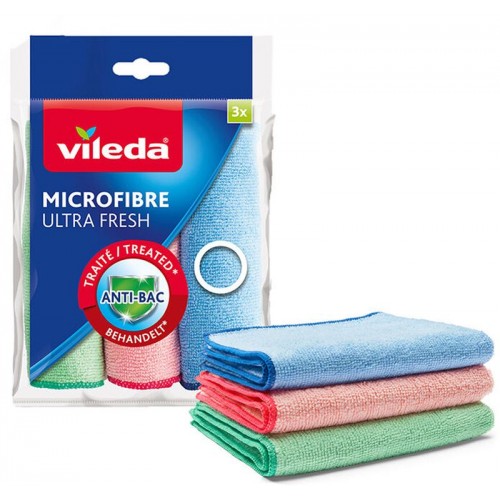 VILEDA Microfibre Ultrafresh, Mehrfarbig 2 + 1 ks 162660 VILEDA Microfibre Ultrafresh, Mehrfarbig 2 + 1 ks 162660