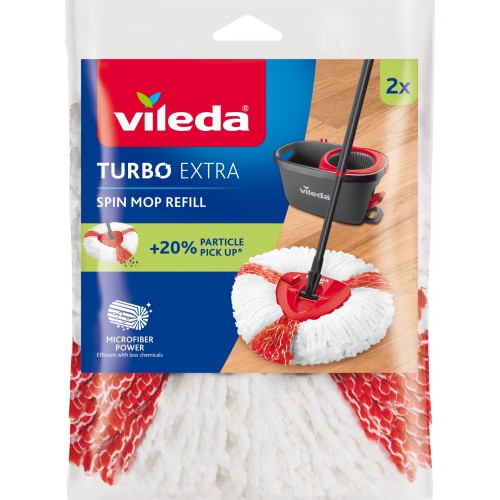 VILEDA TURBO 2in1 Ersatzkopf, 2 Stk. 166142 VILEDA TURBO 2in1 Ersatzkopf, 2 Stk. 166142