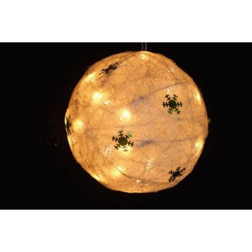 Weihnachtskugeln Sisal mit Flocken VS405