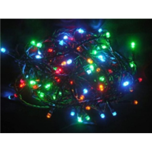Weihnachtsbeleuchtung 100 LED - bunt / 10 LED blinkt, VS483