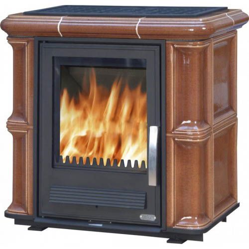 ABX BAVARIA L, Kachelofen mit Gusseisen Einsatz, braun, ohne Sockel 4634-7 HBS ABX BAVARIA L, Kachelofen mit Gusseisen Einsatz, braun, ohne Sockel 4634-7 HBS
