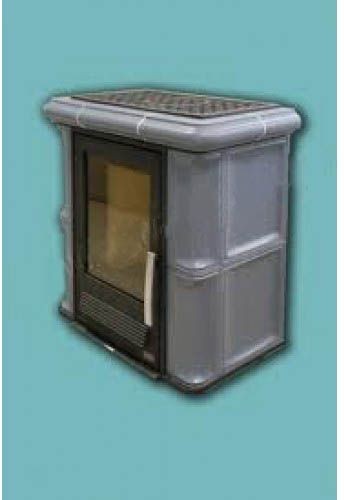 ABX BAVARIA L, Kachelofen mit Gusseisen Einsatz, blau, ohne Sockel 4634-7 MBS