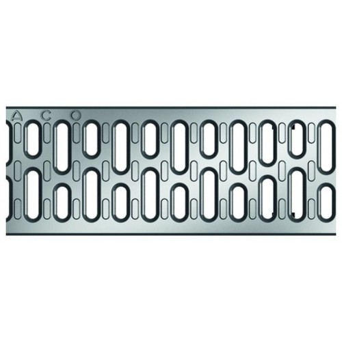 ACO Drainlock NW 100, Klasse C 250, Stegrost 1,0 m, Edelstahl 12644