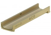 ACO Euroline 60 Flachrinne 0,5 m, H=5,5 cm, ohne Rost 320276