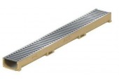 ACO Euroline 60 Flachrinne 1 m, H=5,8 cm, inkl. verzinktem Stegrost 416922