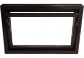 ACO Nebenraumfenster mit Kippflügel, Isoglasfenster 80 x 40 cm braun