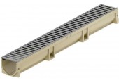 ACO Self Euroline 2.0 Entwässerungsrinne 1 m, H=10 cm, mit Stahl verzinktem Rost 3003693