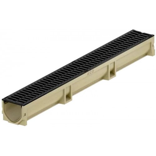 ACO Self Euroline 2.0 Entwässerungsrinne 1 m, H=10,4 cm, mit Gussrost B125 3003697