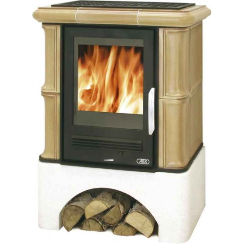 ABX BAVARIA K, Kachelofen mit kombi Einsatz,flacher Sockel, ahorn 4634-7KRA