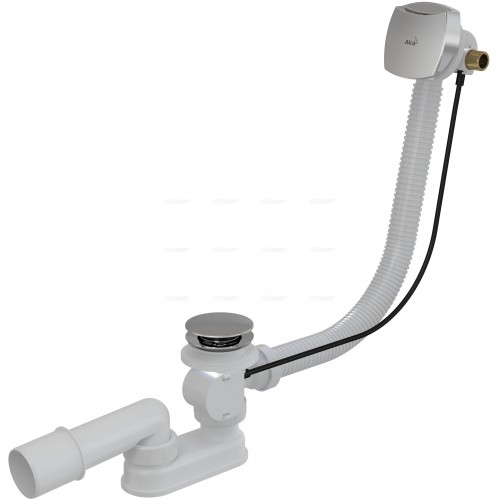 ALCAPLAST Ablaufgarnitur für dickwandigen Badewannen mit Überlauf, Metall 80cm, A565KM180