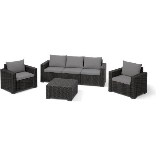 ALLIBERT CALIFORNIA 3 SEATER Lounge-Set, graphit/grau 17198931