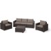 ALLIBERT CALIFORNIA 3 SEATER Lounge-Set, braun/grau-beige 17198931