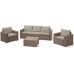 ALLIBERT CALIFORNIA 3 SEATER Lounge Set, cappuccino/sand 17198931