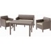 ALLIBERT ORLANDO + LYON TABLE Garten-Sitzgruppe 4-tlg., cappuccino/sand 17204944