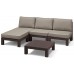 ALLIBERT NEVADA LOW Loungeset, braun/grau 17193926