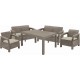 ALLIBERT CORFU FIESTA Lounge-Set, cappuccino/sand 17198008