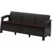 ALLIBERT CORFU LOVE Seat, 3-Sitzer Sofa, braun/schokobraun 17197959