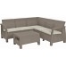 ALLIBERT CORFU RELAX Lounge-Set, cappuccino/beige 17202123