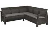 ALLIBERT CORFU RELAX Ecksofa, 190 x 190 x 79 cm, graphit/grau 17208435