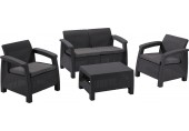 ALLIBERT CORFU Lounge-Set, graphit/grau 17197361