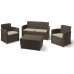 ALLIBERT CORONA Lounge Set braun/grau-beige 17198017